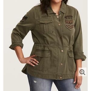 Torrid Utility Patch Jacket